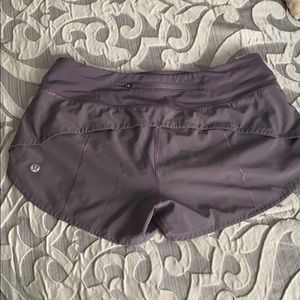 purple lulu lemon speed up shorts